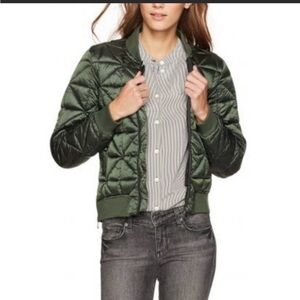 Steve Madden Olive Quilted Bomber Jacket